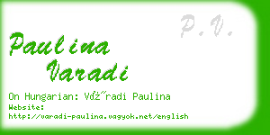 paulina varadi business card
